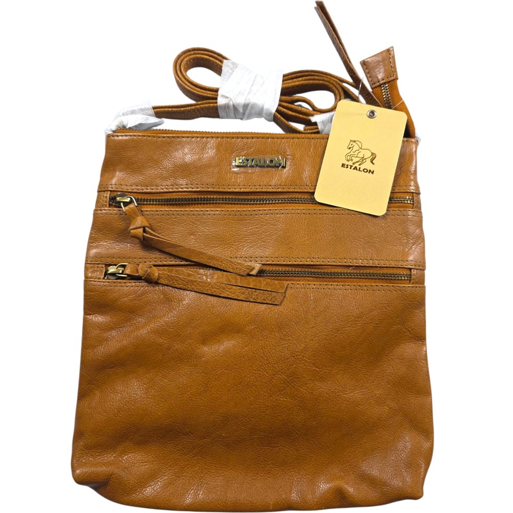 ESTALON Crossbody Bag Purse Travel Bag with Zipper Pockets Brown
